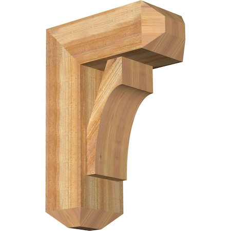 Ekena Millwork Westlake Craftsman Rough Sawn Bracket w/ Offset Brace, Western Red Cedar, 8"W x 18"D x 26"H BKT0806X18X26WTL04RWR